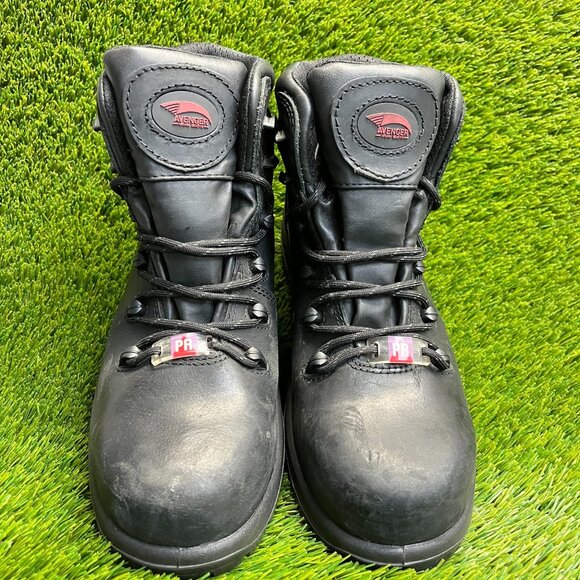 Avenger Framer Mens Size 9 Black Leather Composite Safety Toe Work Boots Shoes main image 4